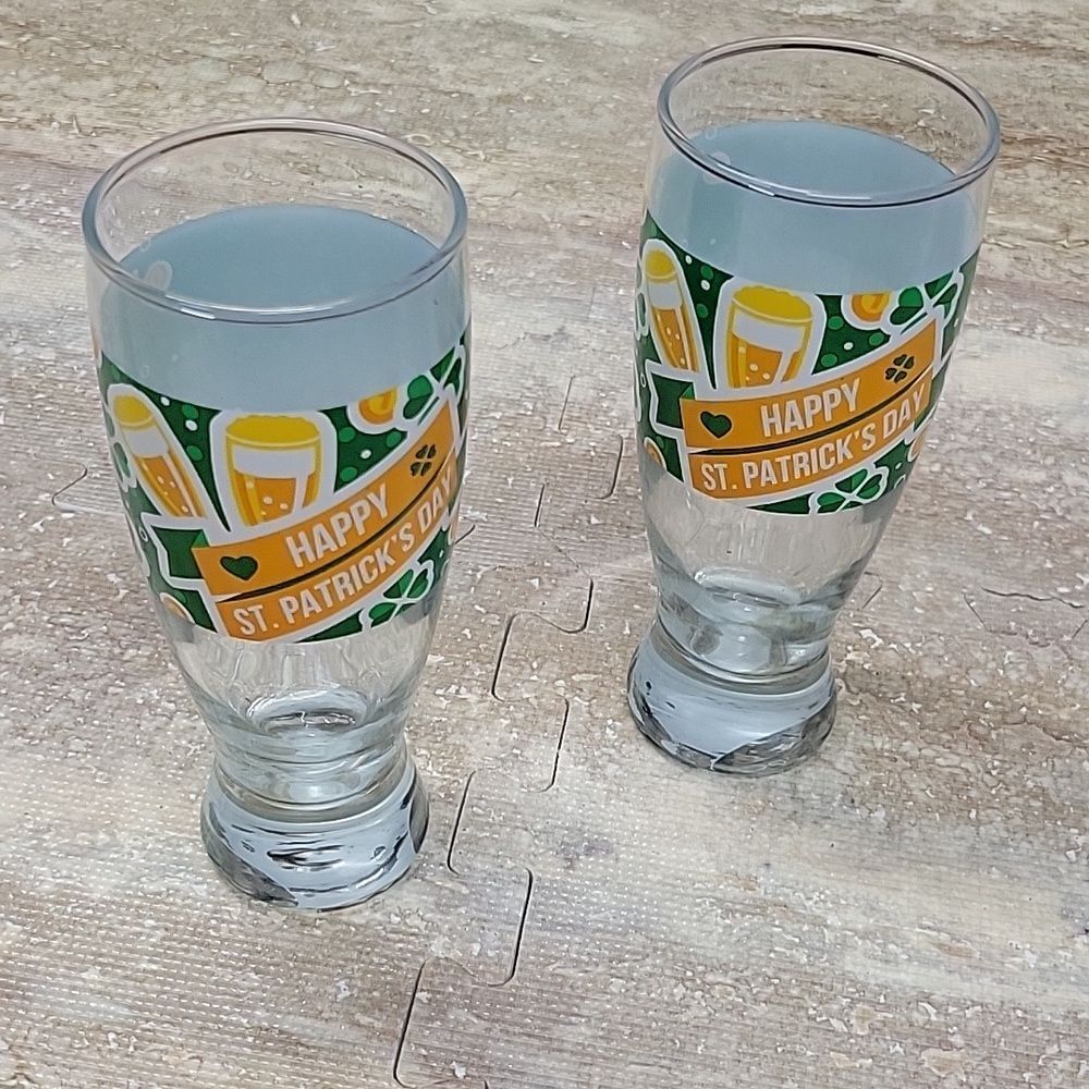 CRISTAR " HAPPY ST PATRICK'S " DAY GLASSES 2 14.5z